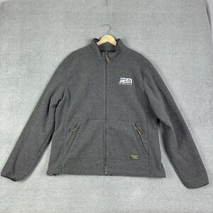 LL Bean Mountain Classic Fleece Jacket Mens XL Gray Full Zip Outdoor Hiking Logo